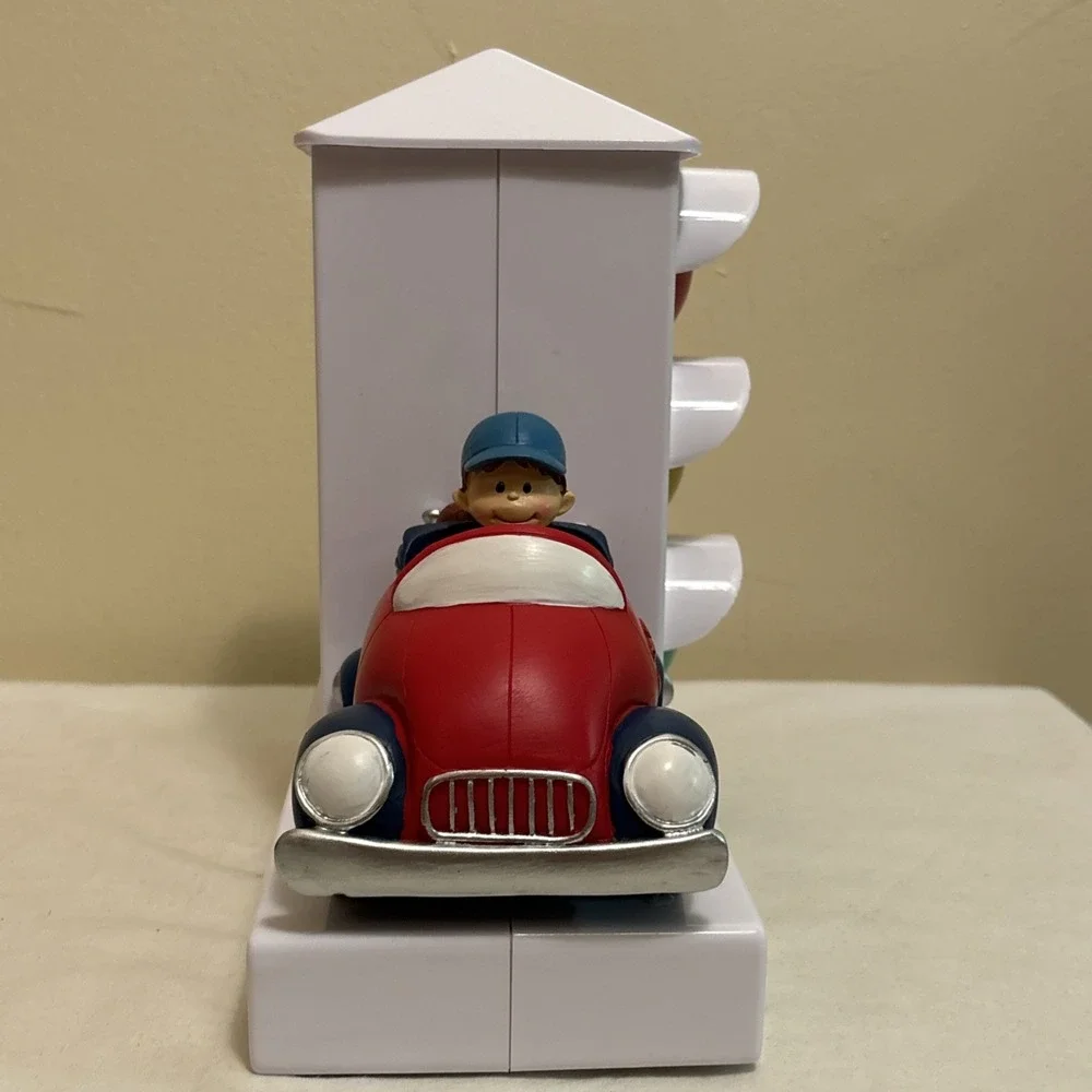 Traffic Light Digital Alarm Clock with Toy Car for Kids Untested No Power Cord